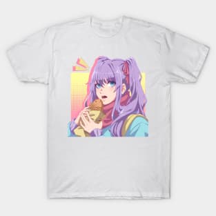 Kawaii girls eat taiyaki (pastel colors) T-Shirt